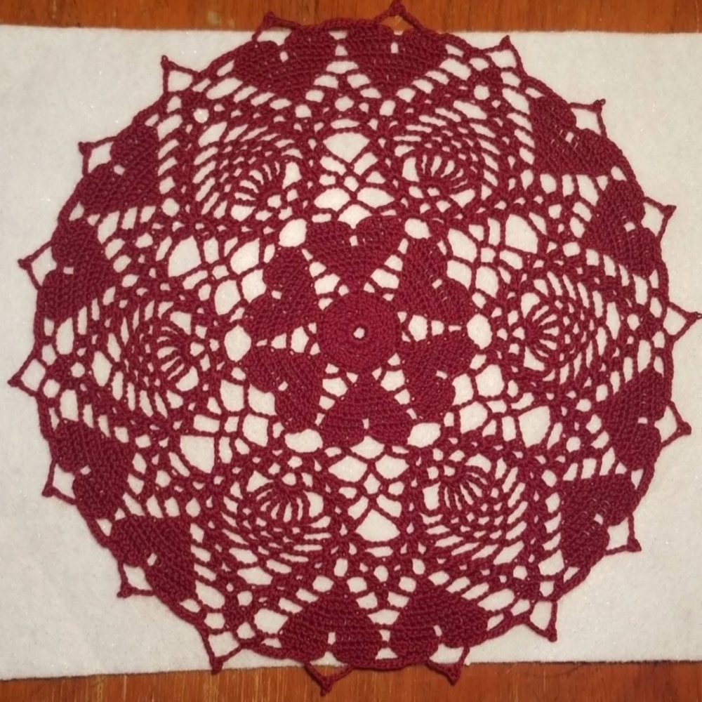 🧶 Crochet Heart Doily